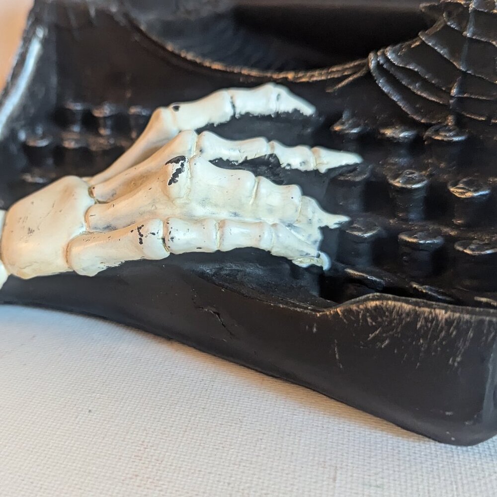 'Book of Fright' Wednesday Addams Haunted Skeleton Typewriter Halloween Gothic - Picture 11 of 15